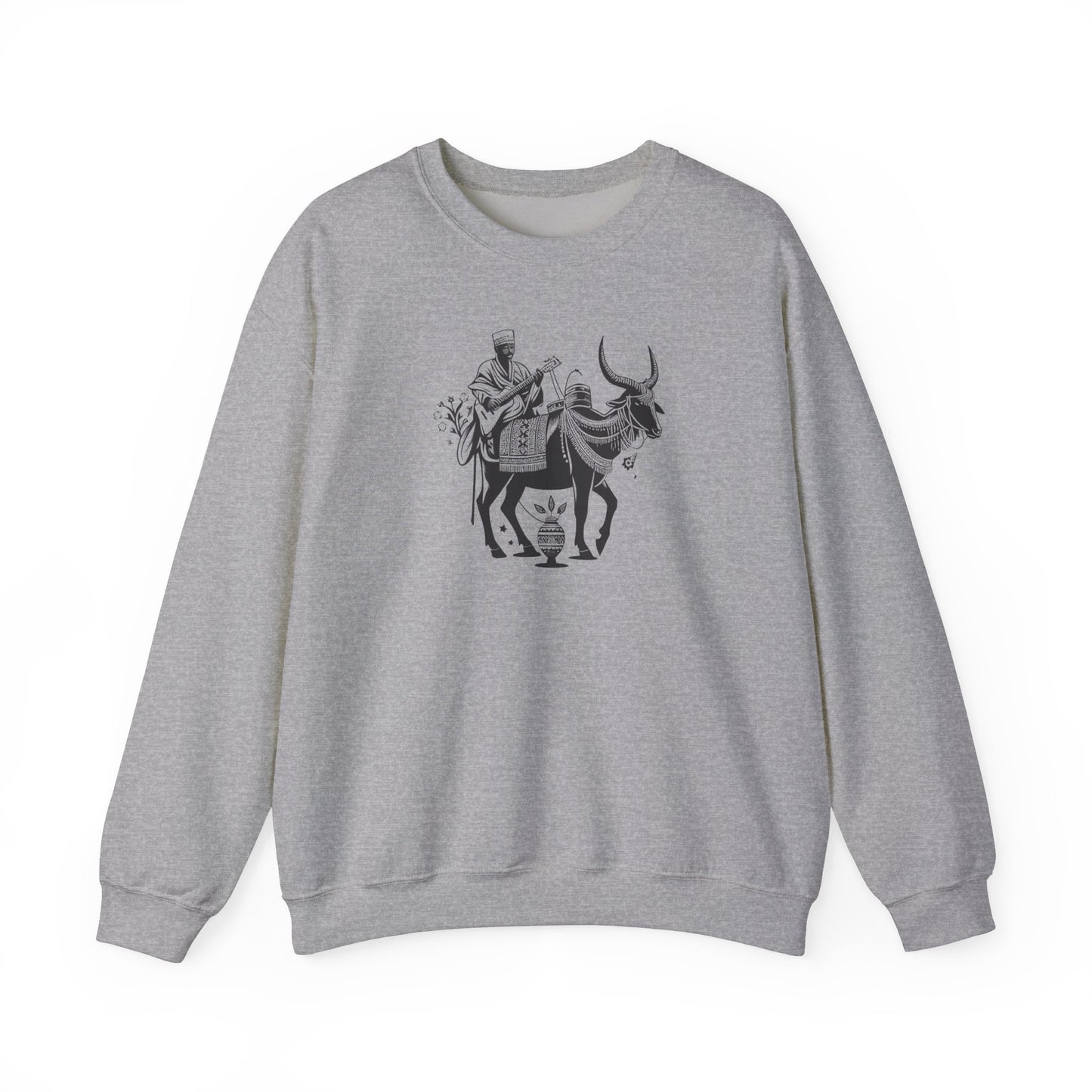 Sudanese Man on Cattle Unisex Sweatshirt