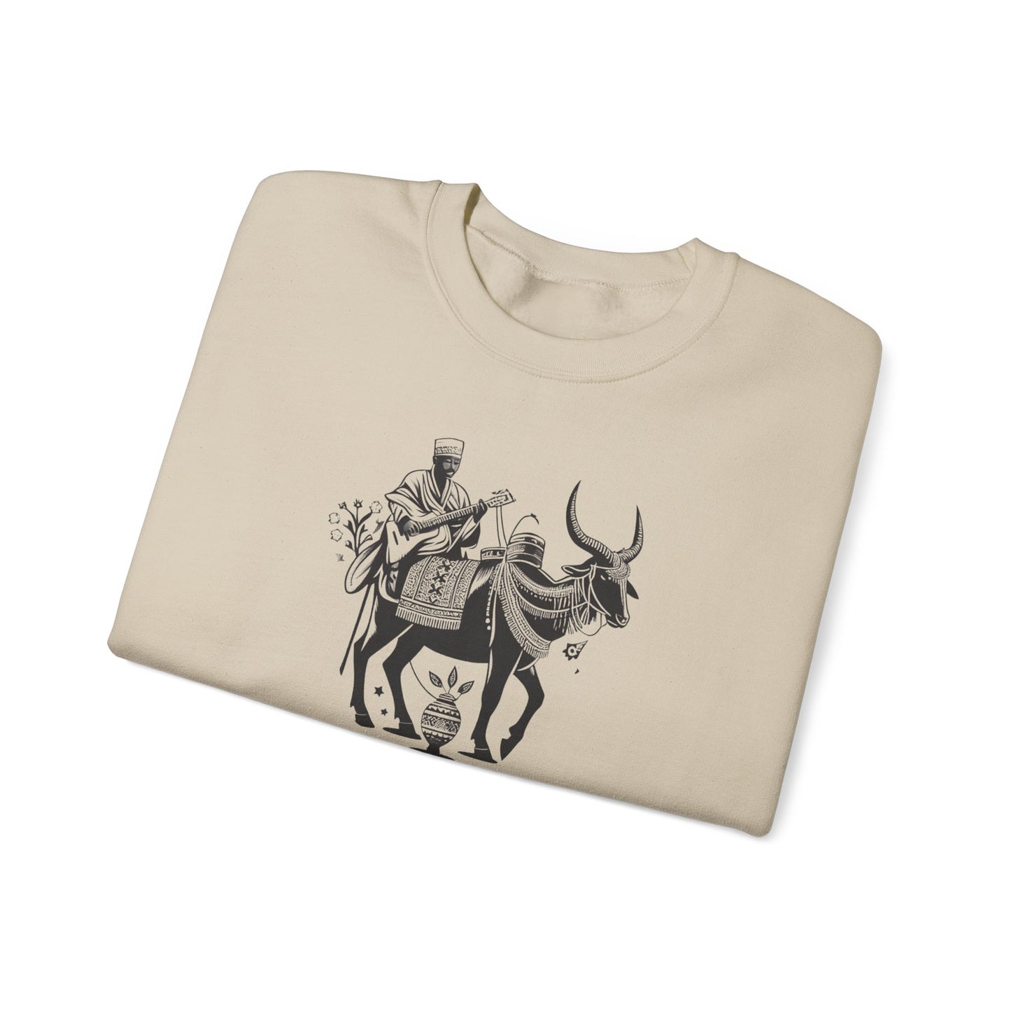 Sudanese Man on Cattle Unisex Sweatshirt