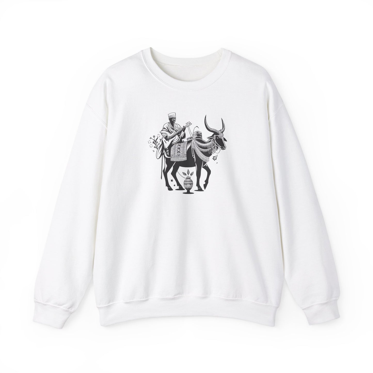 Sudanese Man on Cattle Unisex Sweatshirt