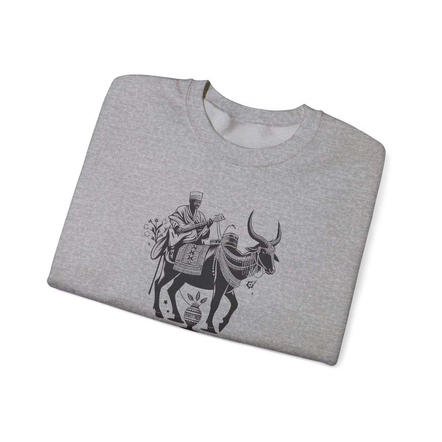 Sudanese Man on Cattle Unisex Sweatshirt