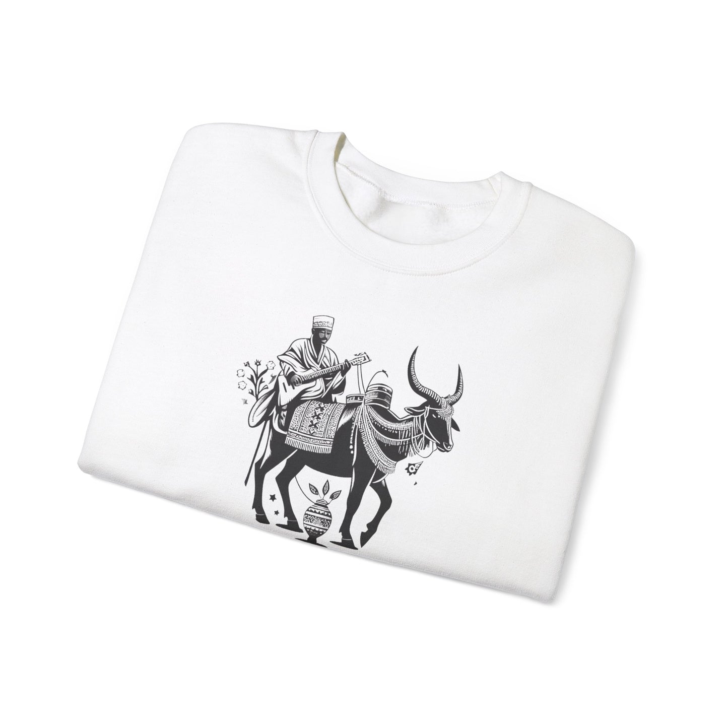Sudanese Man on Cattle Unisex Sweatshirt