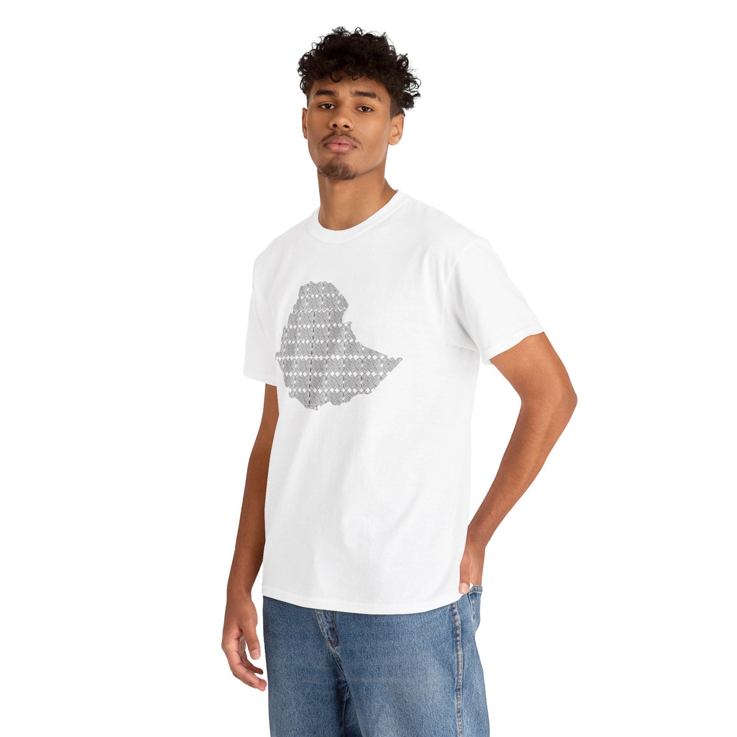 Ethiopian Map Pattern Unisex Tshirt