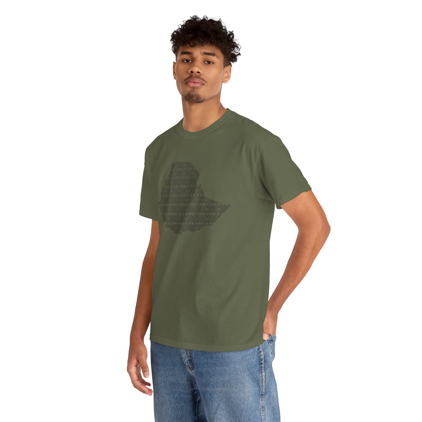 Ethiopian Map Pattern Unisex Tshirt