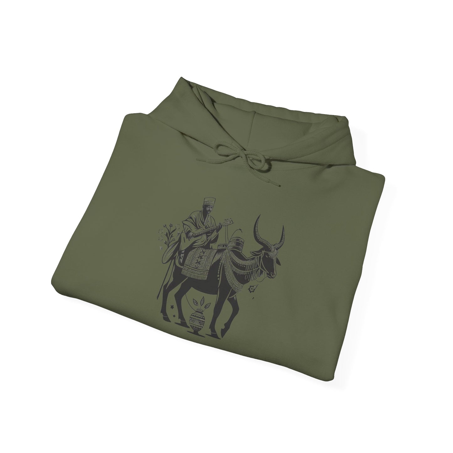 Sudanese Man on Cattle Unisex Hoodie