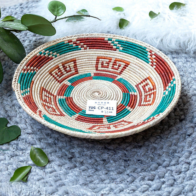 Round Ornaments Fruit Tray Ornaments Storage Basket