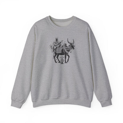 Sudanese Man on Cattle Unisex Sweatshirt