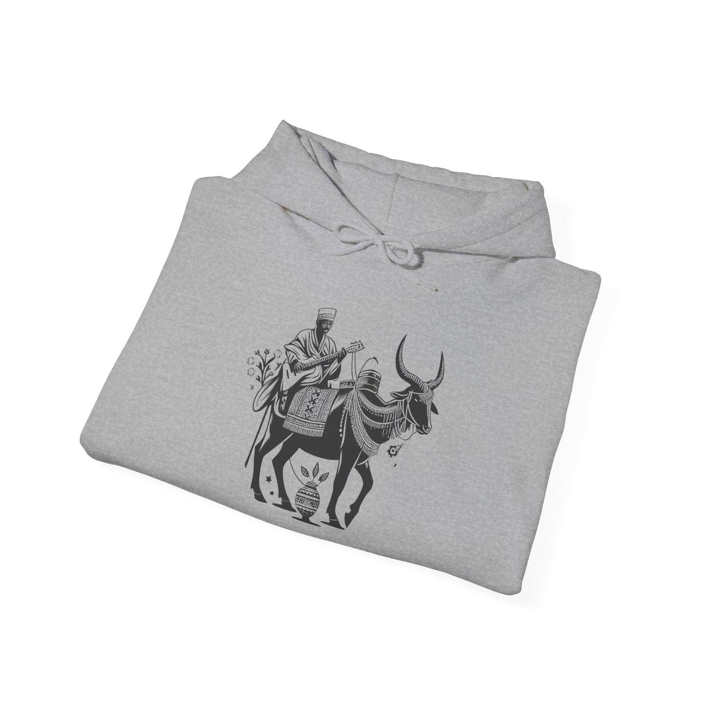 Sudanese Man on Cattle Unisex Hoodie
