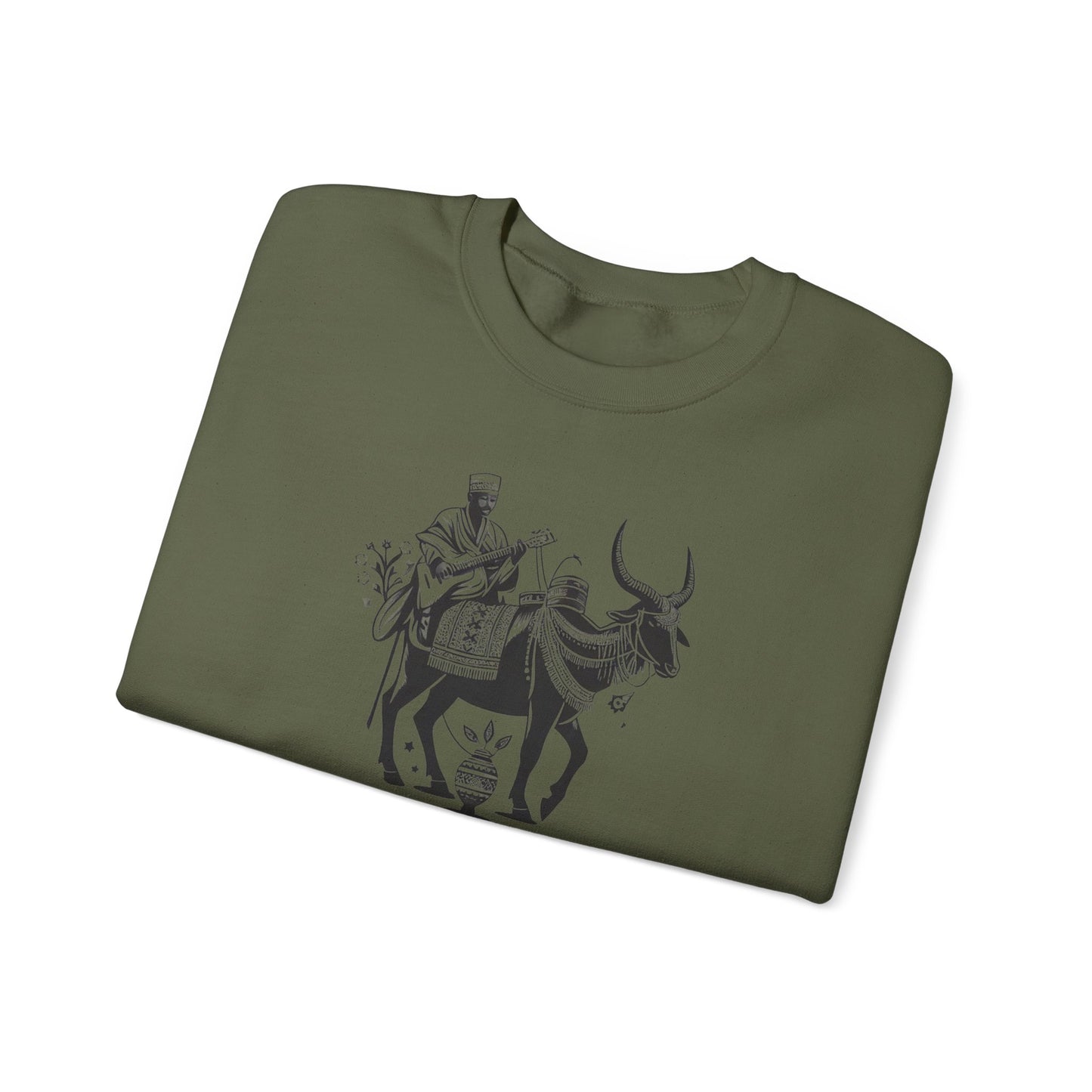 Sudanese Man on Cattle Unisex Sweatshirt