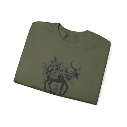 Sudanese Man on Cattle Unisex Sweatshirt