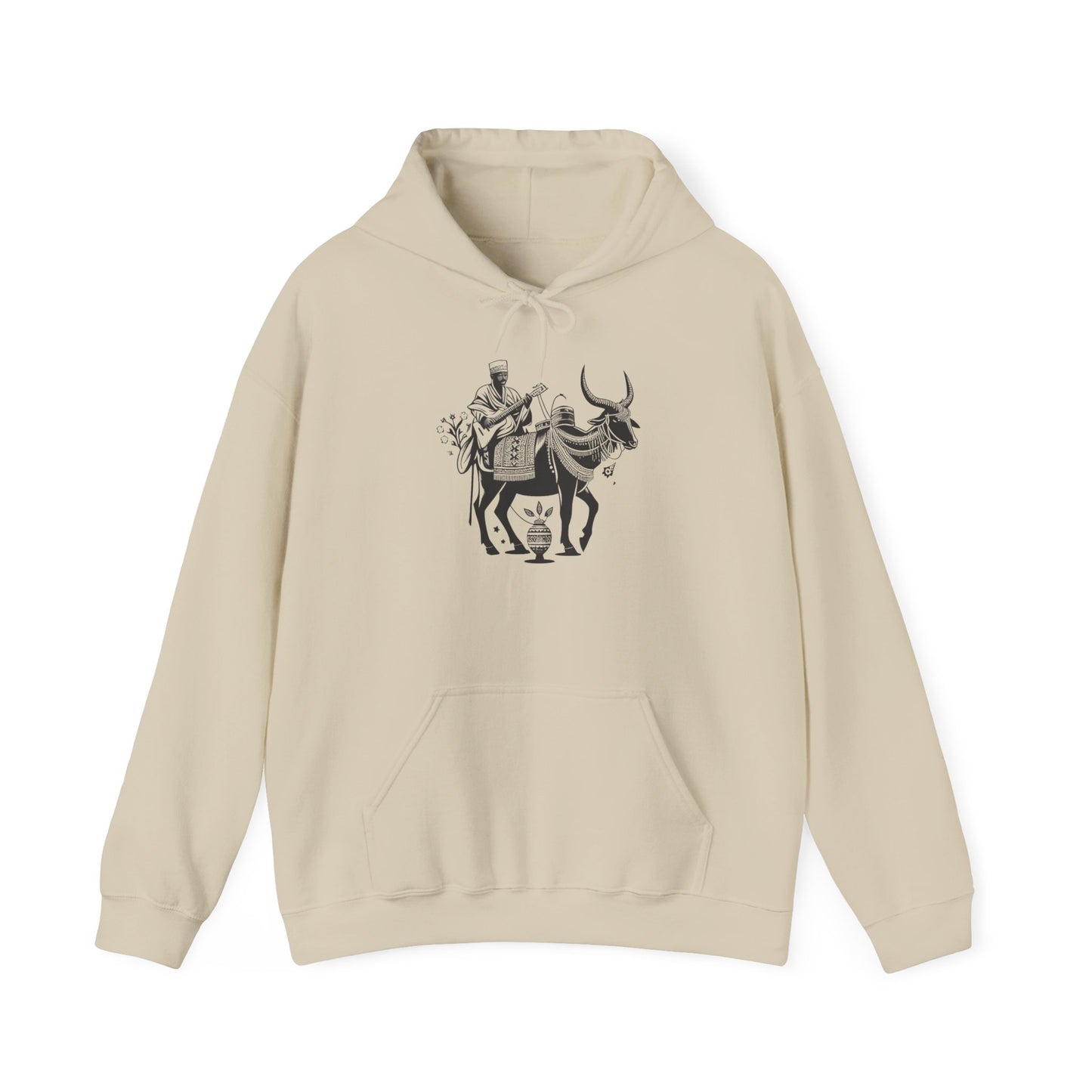 Sudanese Man on Cattle Unisex Hoodie