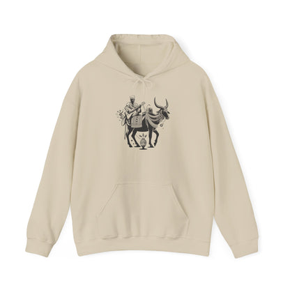 Sudanese Man on Cattle Unisex Hoodie