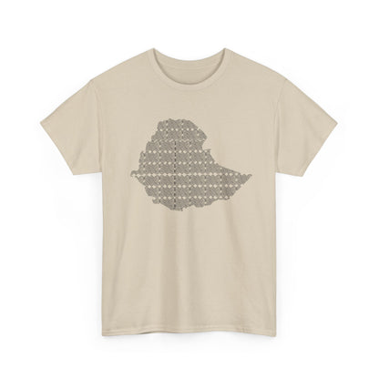 Ethiopian Map Pattern Unisex Tshirt