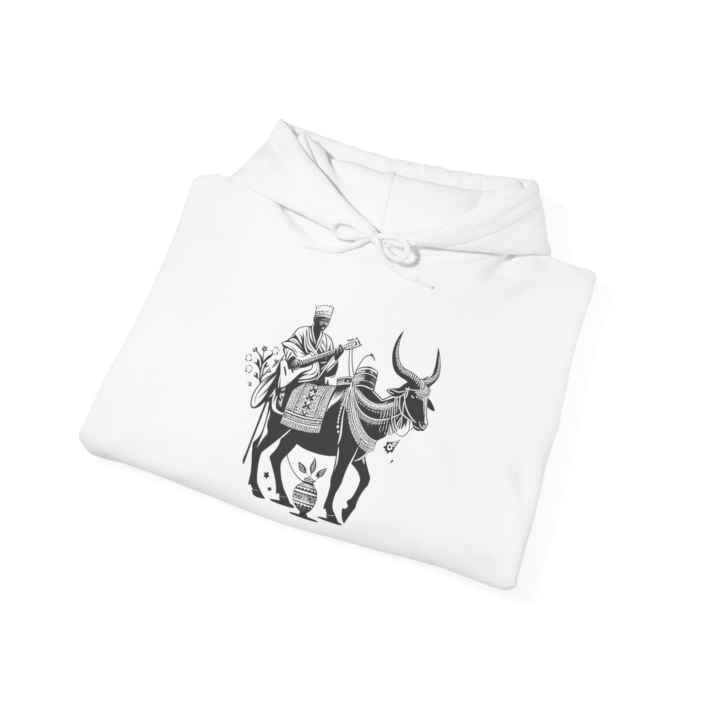 Sudanese Man on Cattle Unisex Hoodie
