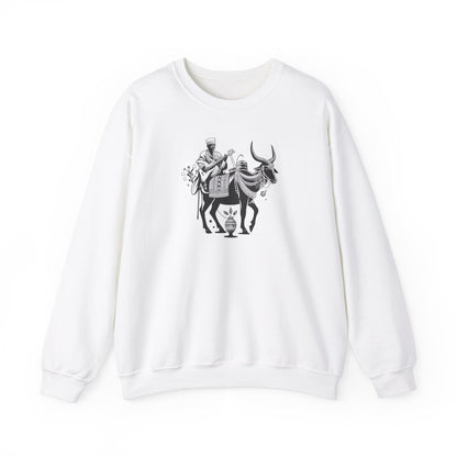 Sudanese Man on Cattle Unisex Sweatshirt