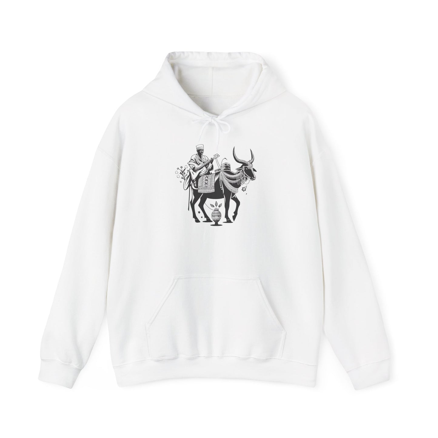 Sudanese Man on Cattle Unisex Hoodie