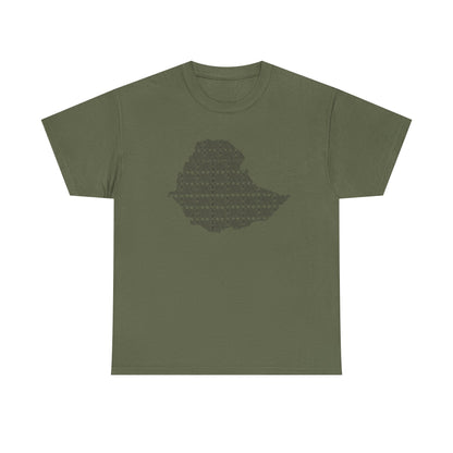 Ethiopian Map Pattern Unisex Tshirt