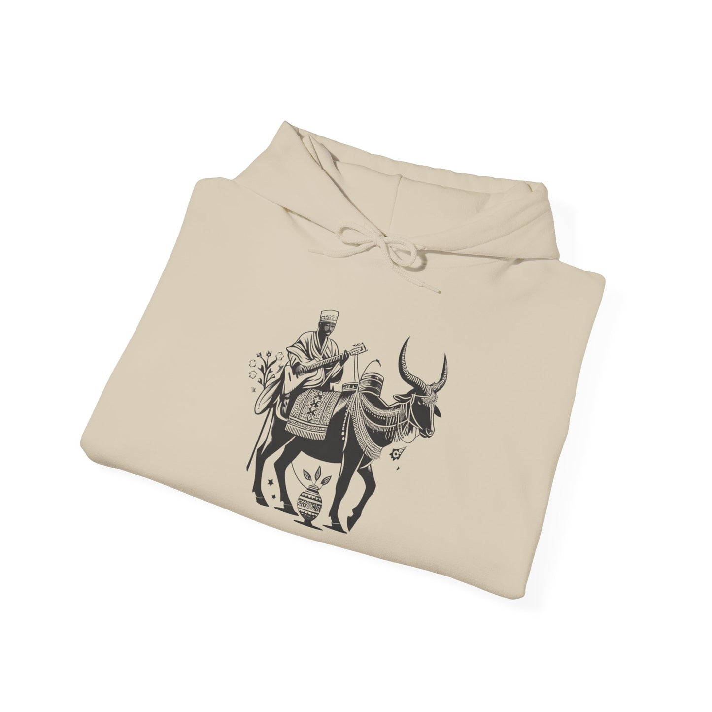 Sudanese Man on Cattle Unisex Hoodie