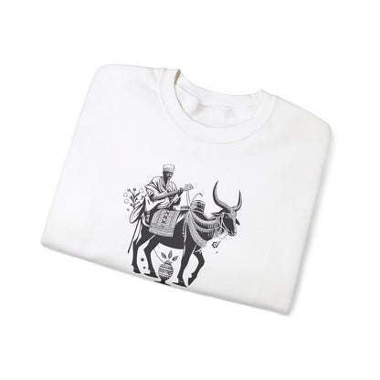 Sudanese Man on Cattle Unisex Sweatshirt
